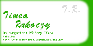 timea rakoczy business card